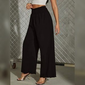 Black SHEIN High Waisted Wide Leg Pants